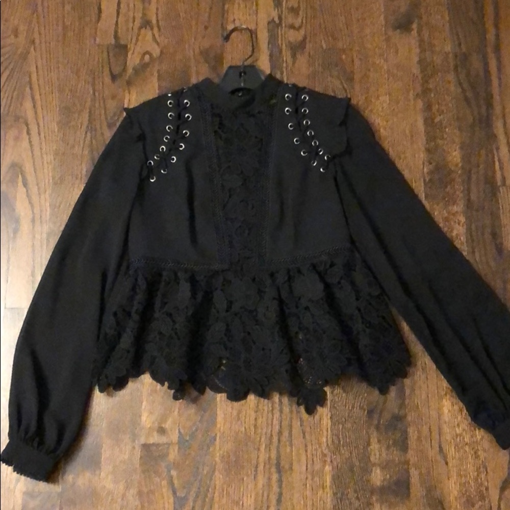 Self Portrait Black Top